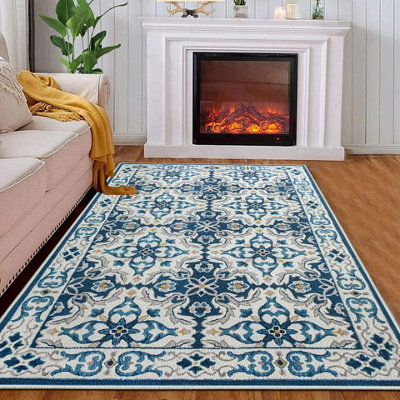 Luxury Non Slip Printed Rug Large Area Hallway Living Room Carpet