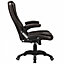 Luxury Office Chair Padded High Back Reclining Faux Leather - Brown