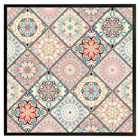 Luxury oriental tile (Picutre Frame) / 24x24" / Oak
