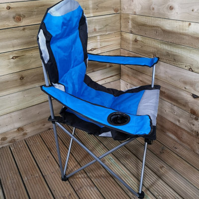 Luxury Padded High Back Folding Outdoor Camping Fishing Chair