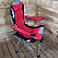Luxury Padded High Back Folding Outdoor / Camping / Fishing Chair in Red