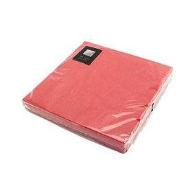 Luxury Paper Disposable Napkins (Pack of 20) Red (One Size)