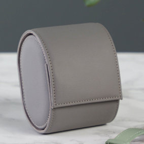 Luxury Pebble Grey Rounded Travel Watch Storage Box, Unisex Watch Gift Box, Watch Travel Case Ideas