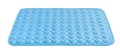 Luxury Pet Dog Cooling Gel Pad Cool Mat Bed Pillow Cushion Mattress Heat Relief - Blue - Small