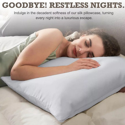 Luxury Pillowcase Silver Plain Bedroom Pillow Protector Cover