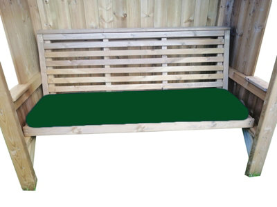 Luxury Piped Waterproof Seat Pads - Double Green Cushion - Outdoor Cushion for Garden Furniture - 6