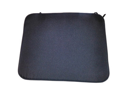 Luxury Piped Waterproof Seat Pads Single Black Cushion Outdoor