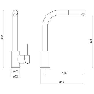 Luxury Pull Out Single Lever Kitchen Sink Mixer Black