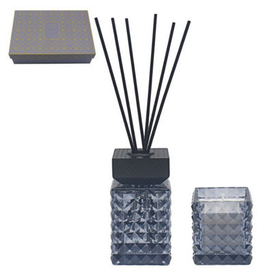 Luxury Reed Diffuser 120ml & 70G Candle Pomegranate Noir Gift Set Home ...