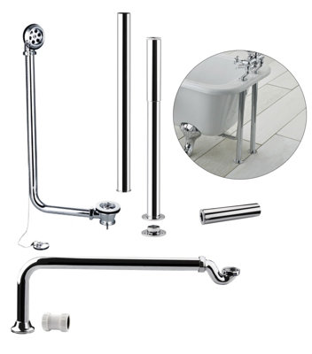 Wirquin Sprung Basin Waste & trap kit (Dia)36.5mm - Chrome