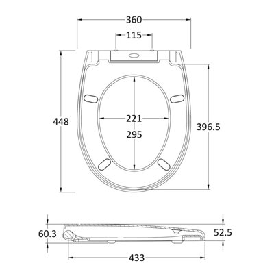 Luxury Round Top Fix Soft Close - White