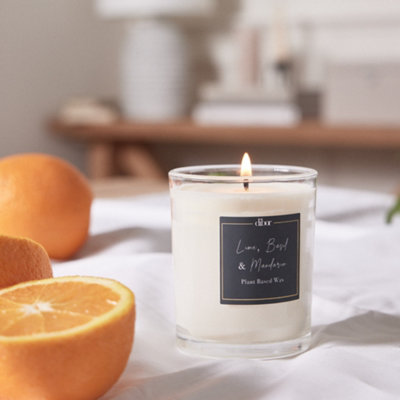 Luxury Scented Candle Lime Basil Mandarin Home Fragrance Table