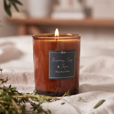 Luxury Scented Candle Rosemary, Sage & Thyme Home Fragrance Table Candle 20cl