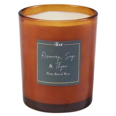 Luxury Scented Candle Rosemary, Sage & Thyme Home Fragrance Table Candle 20cl