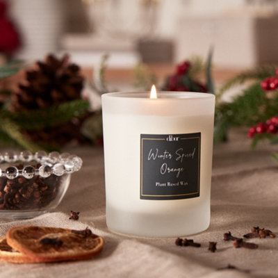 Luxury Scented Candle Winter Spiced Orange Home Fragrance Table Candle 20cl