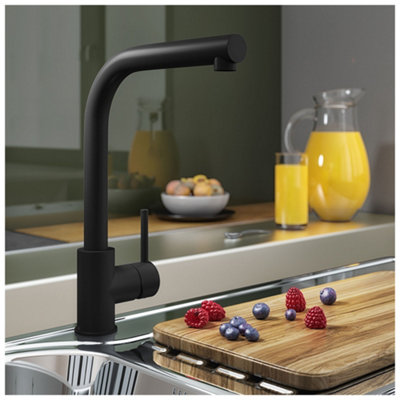 Luxury Single Lever Kitchen Sink Mixer Black