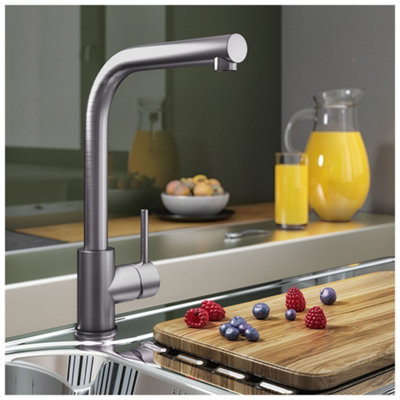 Luxury Single Lever Kitchen Sink Mixer Brushed Nickel