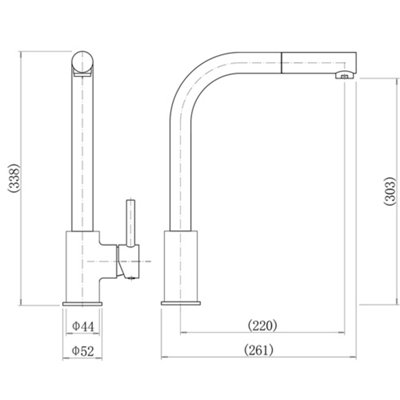 Luxury Single Lever Kitchen Sink Mixer