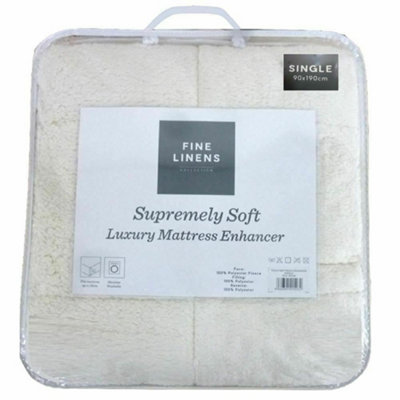 Luxury Single Size Super Soft Teddy Mattress Topper Enhancer Bedding
