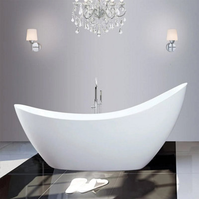 Luxury Slipper 1750 x 730 x 850mm Freestanding White Bath