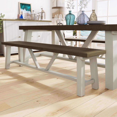 Luxury Solid Reclaimed Pine 1.8M Dining Bench | DIY at B&Q