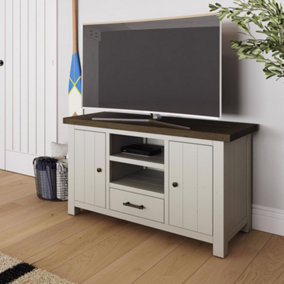 Luxury Solid Reclaimed Pine 2 Door 1 Drawer TV Unit