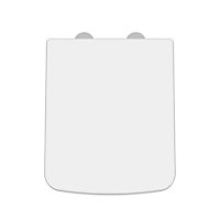 Luxury Square Top Fix Soft Close Toilet Seat - Tapered Edge - White - Balterley
