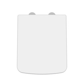 Luxury Square Top Fix Soft Close Toilet Seat - Tapered Edge - White - Balterley