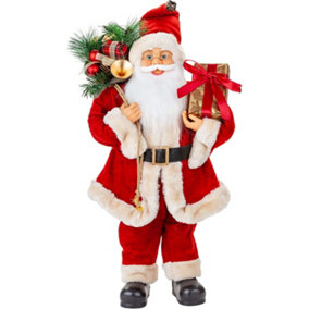 Luxury Standing Red Father Christmas Figure 60cm