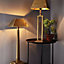 Luxury Table Lamp Solid Brass & Square Shade Metal Square Base Console Light