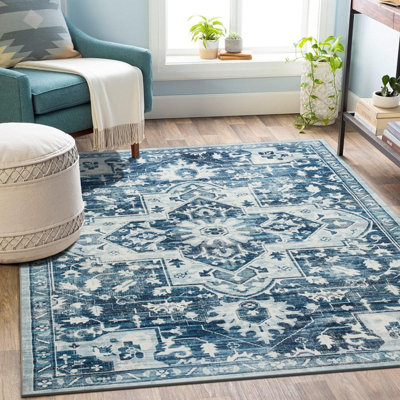 Luxury Tranquil Cashmere Rug Hallway Large Area Bedroom Carpet Indoor ...