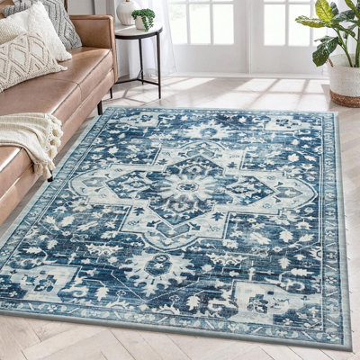 Luxury Tranquil Cashmere Rug Hallway Large Area Bedroom Carpet Indoor ...