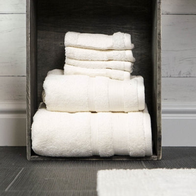 Luxury Zero Twist Egyptian Cotton 4 Pack Face Cloths - Cream - 6