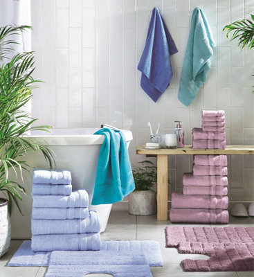 Luxury Zero Twist Egyptian Cotton Bath Towel - Baby Blue - 7
