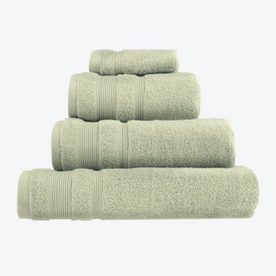 Luxury Zero Twist Egyptian Cotton Bath Towel - Sage Green Price Comparisons | Compare The Build