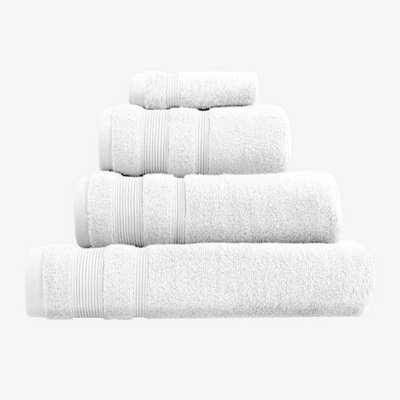 Luxury Zero Twist Egyptian Cotton Bath Towel - White