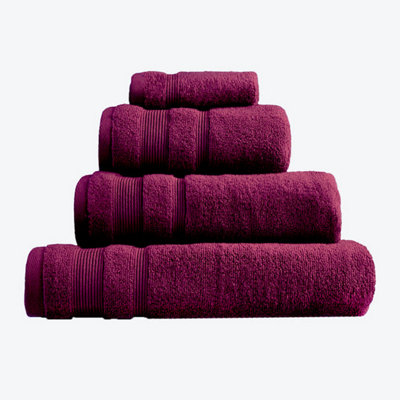 Luxury Zero Twist Egyptian Cotton Hand Towel - Beetroot