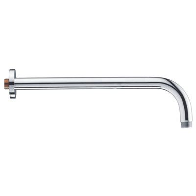 Luzia 330mm Round Shower Arm Chrome - Wall Mounted Fixed Shower Head ...