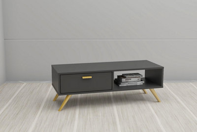 LV19, 1 Drawer Coffee Table, Dark Grey