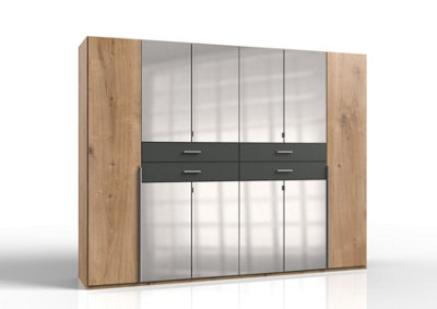 LVIV 6 door wardrobe with mirror and drawers