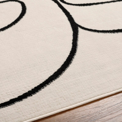 LYLOU Scandi Modern Beige Area Rug 80 x 150 cm