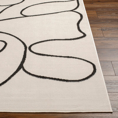 LYLOU Scandi Modern Beige Area Rug 80 x 150 cm