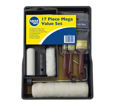 LYNWOOD 17 PIECE MEGA VALUE ROLLER TRAY SET