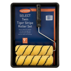 Lynwood 9" Twin Pack Select Tiger Stripe Roller Set
