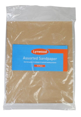 LYNWOOD ASSORTED SAND PAPER 10 PACK