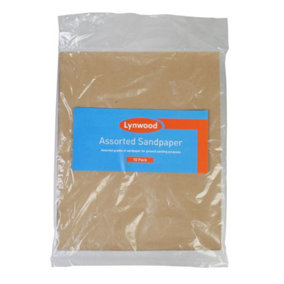 LYNWOOD ASSORTED SAND PAPER 10 PACK