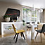Lyon Large extending dining table 160/200 cm in White and High Gloss