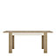 Lyon Medium extending dining table 140/180 cm in Riviera Oak/White High Gloss