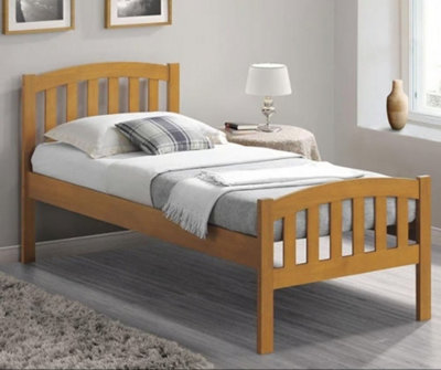 Lyon Oak Wooden Kids Bed Single