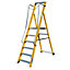 Lyte 6 Step Glass Fibre Fibreglass Wide Step Ladder with Handrails and Insulation